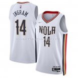 Maillot New Orleans Pelicans Brandon Ingram NO 14 Ville 2021-22 Blanc