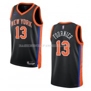 Maillot New York Knicks Evan Fournier NO 13 Ville 2022-23 Noir