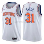 Maillot New York Knicks Ron Baker Statehombret 2017-18 Blanc