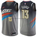 Maillot Oklahoma City Thunder George Ciudad 2017-18 Gris