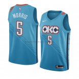 Maillot Oklahoma City Thunder Markieff Morris Ville 2018-19 Bleu Maillot Oklahoma City Thunder Markieff Morris Ville 2018-19 Bleu