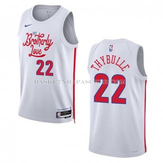 Maillot Philadelphia 76ers Matisse Thybulle NO 22 Ville 2022-23 Blanc