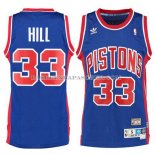 Maillot Retro Detroit Pistons Hill Bleu