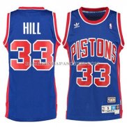 Maillot Retro Detroit Pistons Hill Bleu