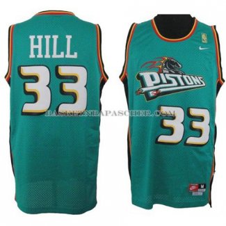 Maillot Retro Detroit Pistons Hill Vert