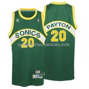 Maillot Retro Seattle Supersonics Payton Sonics 1995-1996 Vert