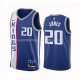 Maillot Sacramento Kings Colby Jones NO 20 Ville 2023-24 Bleu
