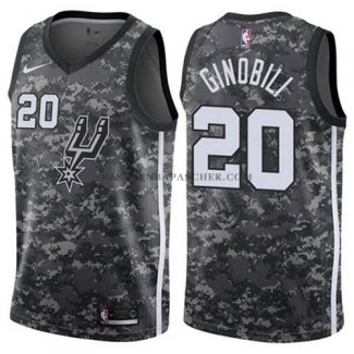Maillot San Antonio Spurs Gindbili Ciudad 2017-18 Gris