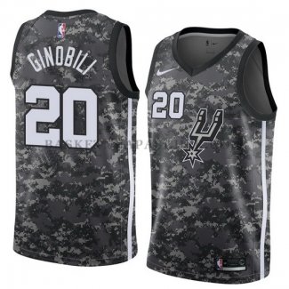 Maillot San Antonio Spurs Manu Ginobili Ciudad 20 2018-19 Gris