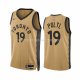 Maillot Toronto Raptors Jakob Poltl NO 19 Ville 2023-24 Or