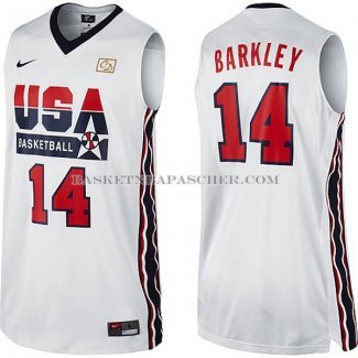 Maillot USA 1992 Barkley Blanc