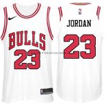 Maillot Authentique Chicago Bulls Jordan 2017-18 Blanc