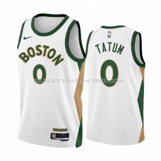 Maillot Boston Celtics Jayson Tatum NO 0 Ville 2023-24 Blanc