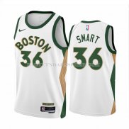 Maillot Boston Celtics Marcus Smart NO 36 Ville 2023-24 Blanc