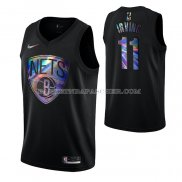 Maillot Brooklyn Nets Kyrie Irving Iridescent Logo Noir