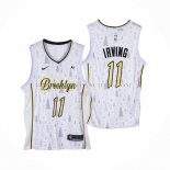 Maillot Brooklyn Nets Kyrie Irving No 11 Christmas Blanc