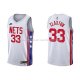 Maillot Brooklyn Nets Nic Claxton NO 33 Classic 2022-23 Blanc