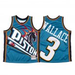 Maillot Detroit Pistons Ben Wallace Mitchell & Ness Big Face Bleu