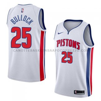Maillot Detroit Pistons Reggie Bullock Association 2018 Blanc