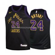 Maillot Enfant Los Angeles Lakers Kobe Bryant NO 24 Ville 2023-24 Noir