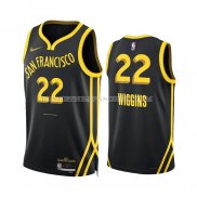 Maillot Golden State Warriors Andrew Wiggins NO 22 Ville 2023-24 Noir