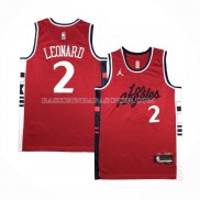 Maillot Los Angeles Clippers Kawhi Leonard NO 2 Statement 2024-25 Rouge