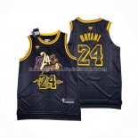 Maillot Los Angeles Lakers Kobe Bryant NO 24 Black Mamba Snakeskin Noir