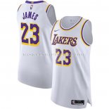 Maillot Los Angeles Lakers LeBron James NO 23 Association Authentique Blanc