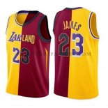 Maillot Los Angeles Lakers Lebron Jamess Split 2018 OrRouge