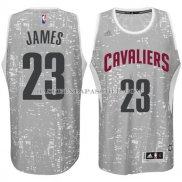 Maillot Lumieres de la ville Cleveland Cavaliers James Gris