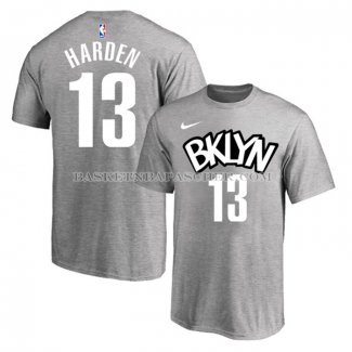 Maillot Manche Courte Brooklyn Nets James Harden Statement Gris