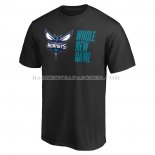 Maillot Manche Courte Charlotte Hornets Whole New Game Noir