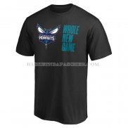 Maillot Manche Courte Charlotte Hornets Whole New Game Noir