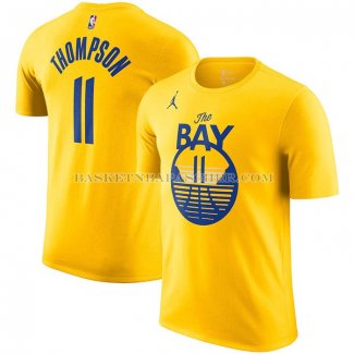 Maillot Manche Courte Golden State Warriors Klay Thompson Statement Jaune