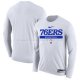 Maillot Manches Longues Philadelphia 76ers Practice Performance 2022-23 Blanc