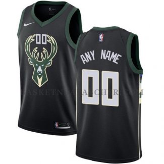 Maillot Milwaukee Bucks Personnalise 2017-18 Noir