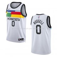 Maillot Minnesota Timberwolves D'angelo Russell NO 0 Ville 2022-23 Blanc
