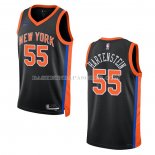 Maillot New York Knicks Isaiah Hartenstein NO 55 Ville 2022-23 Noir
