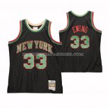 Maillot New York Knicks Patrick Ewing NO 33 Mitchell & Ness 1991-92 Noir