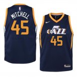Maillot Enfant Utah Jazz Donovan Mitchell Icon 45 2017-18 Bleu