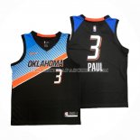 Maillot Oklahoma City Thunder Chris Paul NO 3 Ville 2020-21 Noir Maillot Oklahoma City Thunder Chris Paul NO 3 Ville 2020-21 Noir