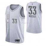 Maillot Oklahoma City Thunder Mike Muscala NO 33 Ville 2021-22 Blanc