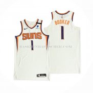 Maillot Phoenix Suns Devin Booker NO 1 Association Authentique 2021 Blanc