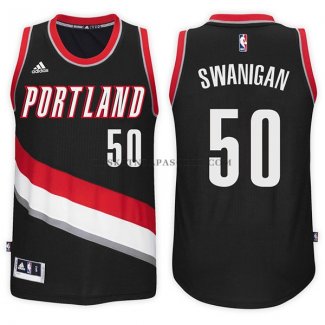 Maillot Portland Trail Blazers Caleb Swanigan Road 2017-18 Noir