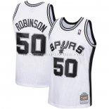 Maillot San Antonio Spurs David Robinson NO 50 Mitchell & Ness 1998-99 Blanc