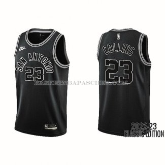 Maillot San Antonio Spurs Zach Collins NO 23 Classic 2022-23 Noir