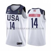 Maillot USA Khris Middleton 2019 FIBA Basketball World Cup Blanc