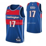 Maillot Washington Wizards Joel Ayayi NO 17 Ville 2021-22 Bleu