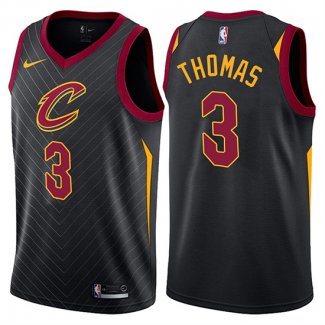 Maillot Authentique Cleveland Cavaliers Thomas 2017-18 Noir