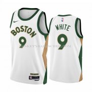 Maillot Boston Celtics Derrick White NO 9 Ville 2023-24 Blanc
